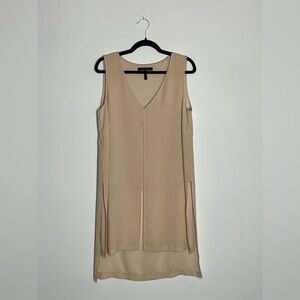 BCBGMaxAzria Beige V-Neck Long Top